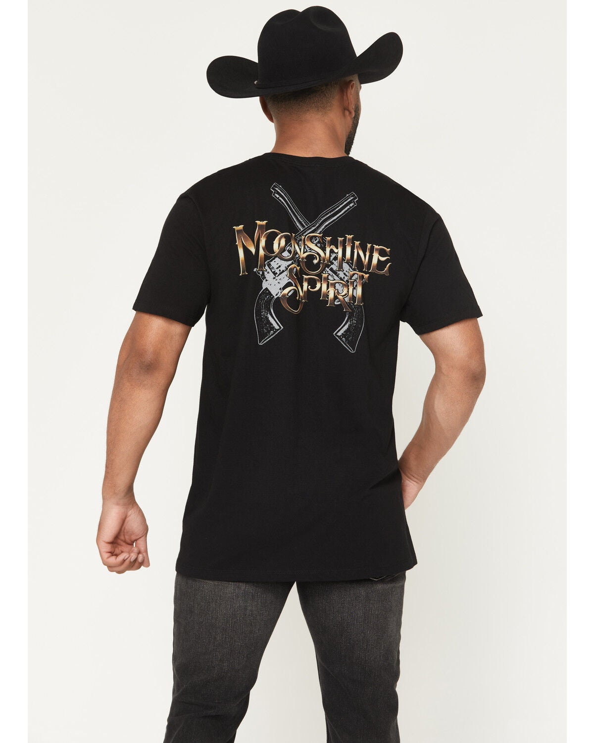 Image #1 - Moonshine Spirit&reg; Men's Golden Luster Short Sleeve Graphic T-Shirt, Black, hi-res