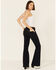 Rock & Roll Denim Women's Mid Rise Trouser Jeans, Blue, hi-res