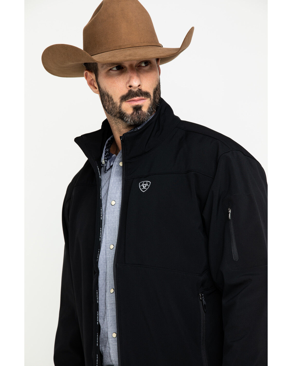 Image #5 - Ariat Men's Vernon 2.0 Softshell Jacket - Big & Tall, Black, hi-res