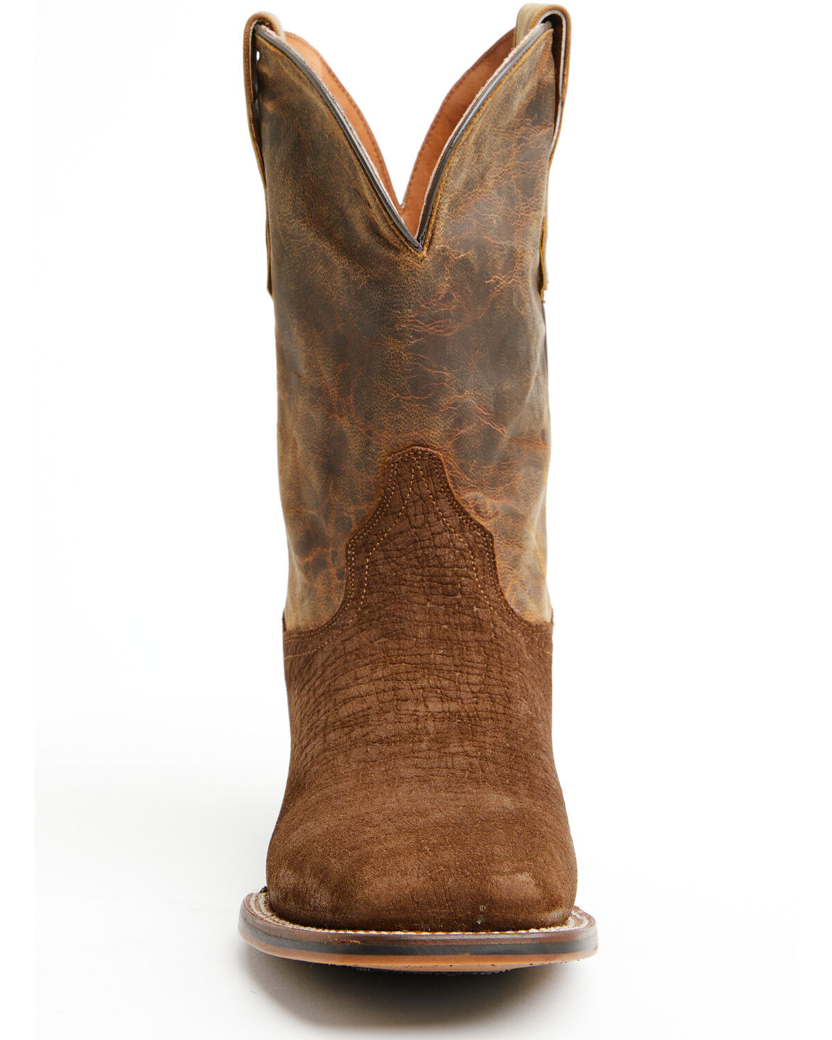 Image #4 - Dan Post Men's Snyder Western Boots - Broad Square Toe, Brown, hi-res
