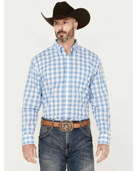 Image #5 - Wrangler Men's Assorted Riata Plaid Print Long Sleeve Button-Down Western Shirt, Multi, hi-res