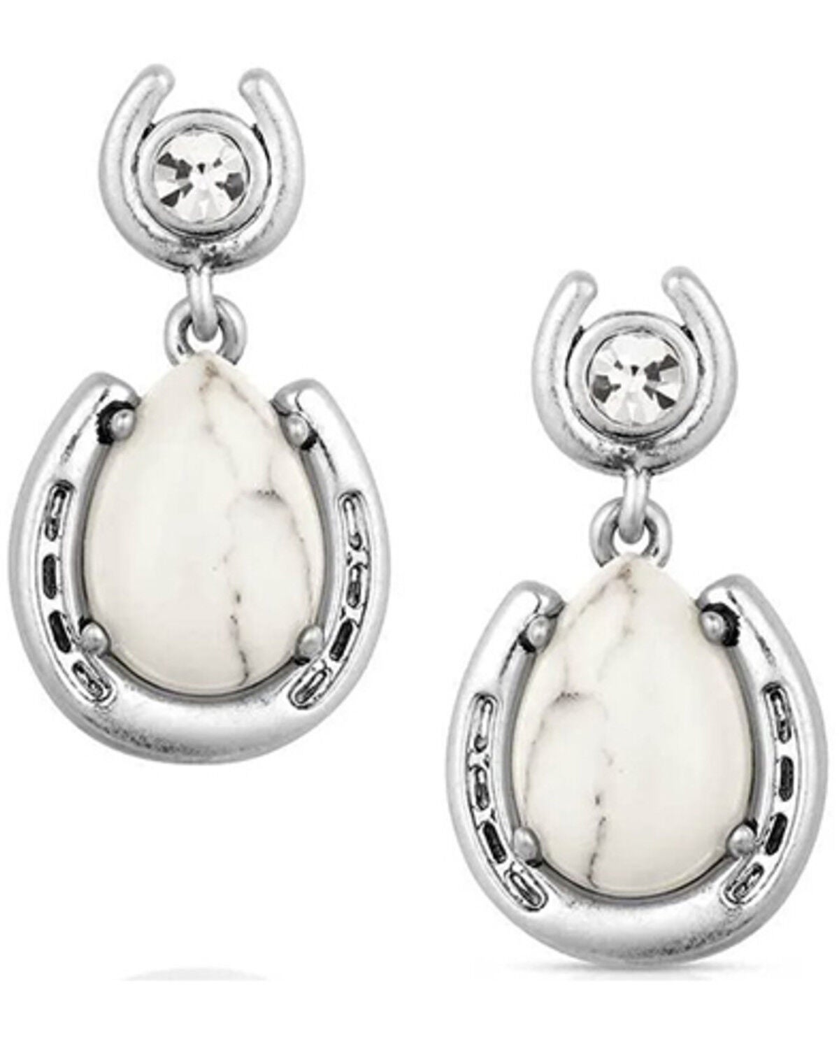 Image #1 - Montana Silversmiths Women's Pure Luck Earrings, Silver, hi-res