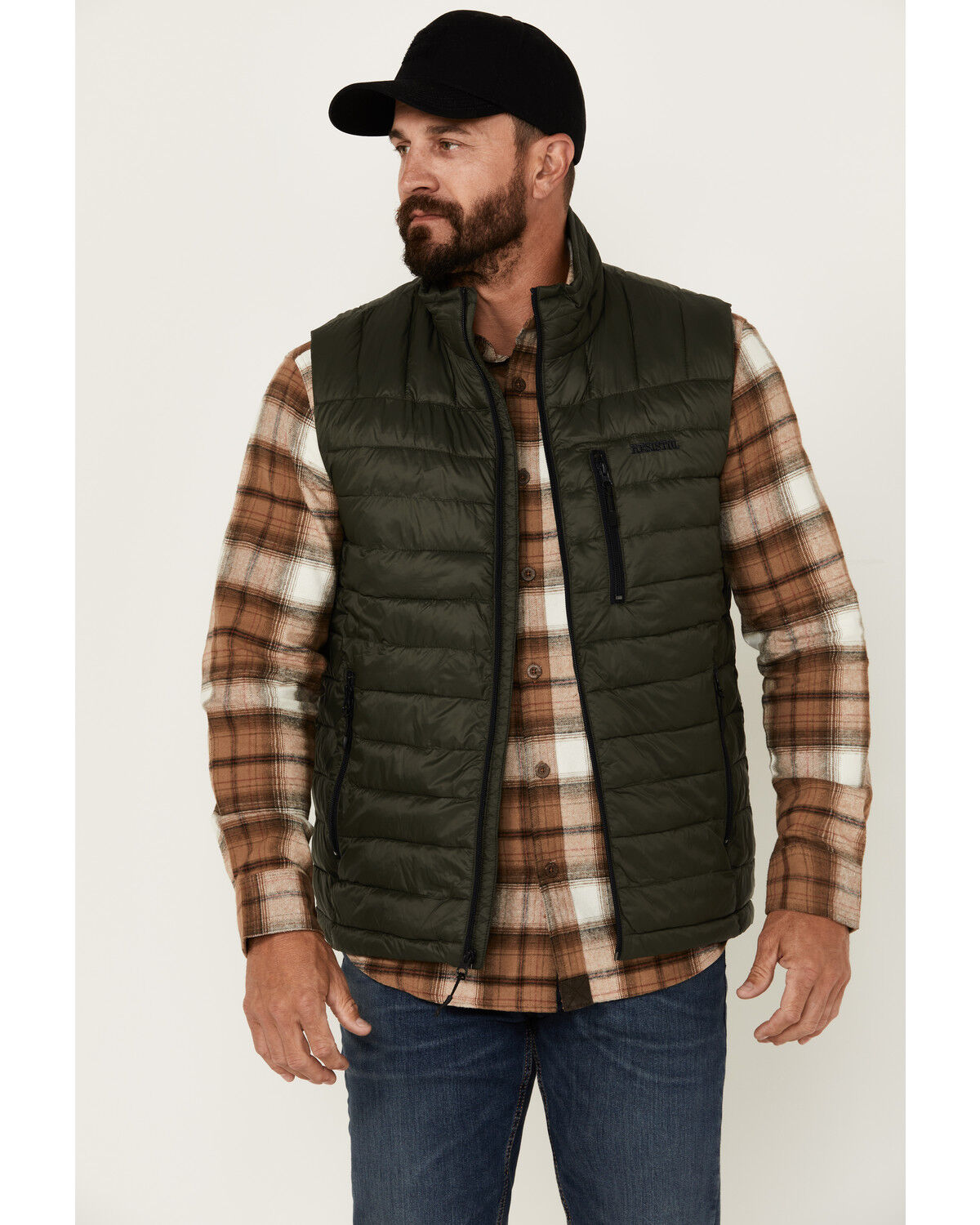 Image #1 - Resistol Men's Cold Bloq Puffer Vest, Olive, hi-res