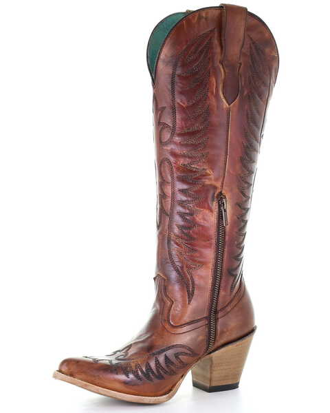 Image #6 - Corral Women's Cognac Embroidery Western Boots - Medium Toe, Brown, hi-res