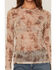 Image #3 - Shyanne Women's Oakvalley Western Print Long Sleeve Mesh Top, Beige, hi-res
