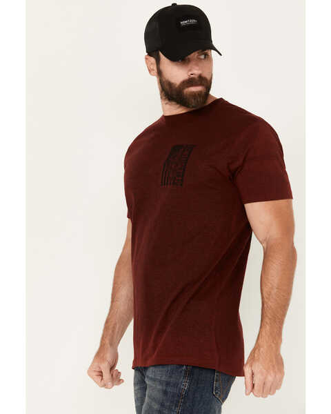 Image #3 - Howitzer Men's Slither Short Sleeve T-Shirt, Burgundy, hi-res