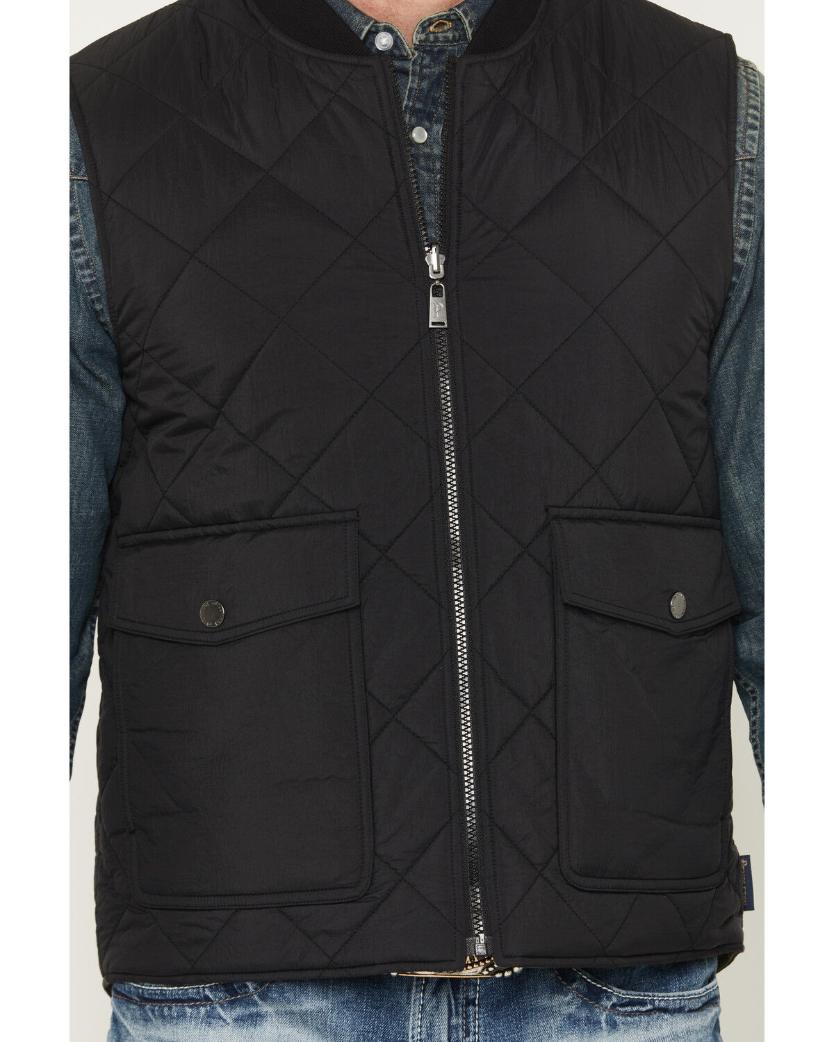 Image #3 - Pendleton Men's Outdoor Reversible Striped Vest, Black, hi-res