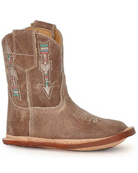 Roper Infant Girls' Indian Arrows Western Boots - Square Toe, Brown, hi-res