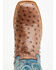 Image #6 - Hyer Men's Jetmore Exotic Ostrich Western Boots - Broad Square Toe , Brown, hi-res