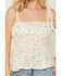 Image #3 - Ash & Violet Women's Floral Print Sleeveless Bow Strap Top, Ivory, hi-res