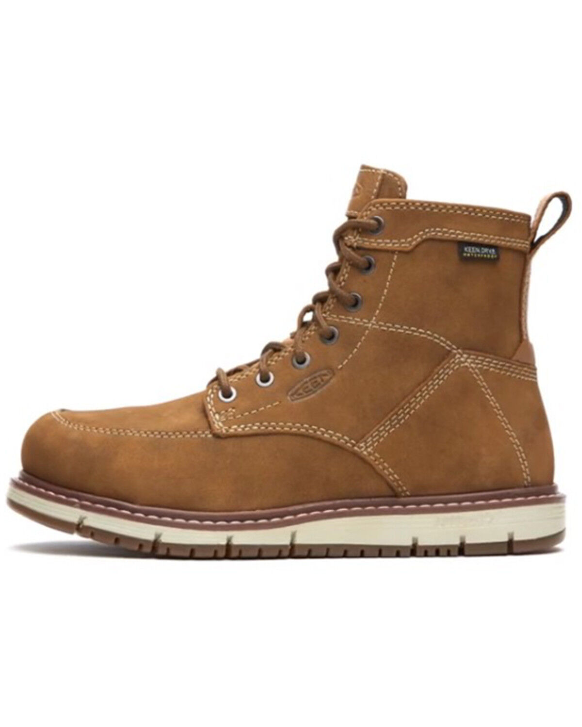 Image #3 - Keen Women's 6" San Jose Waterproof Work Boots - Aluminum Toe, Brown, hi-res
