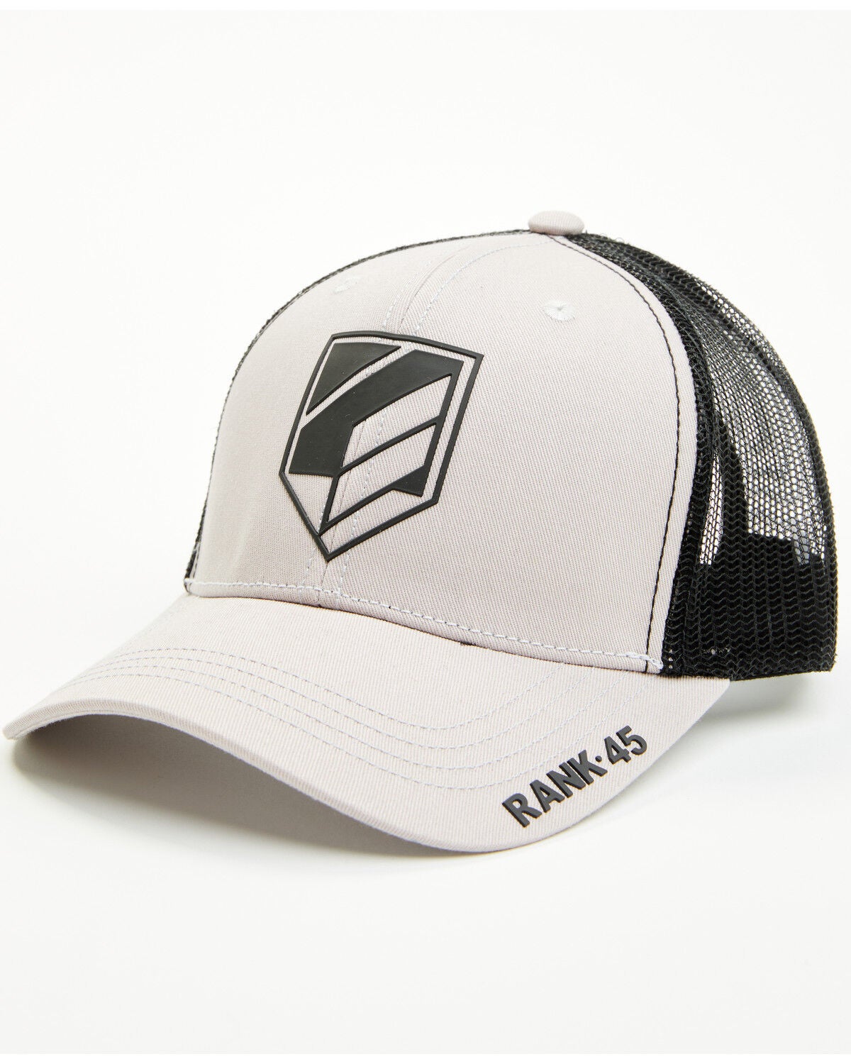 RANK 45&reg; Men's Logo Ball Cap, Grey, hi-res