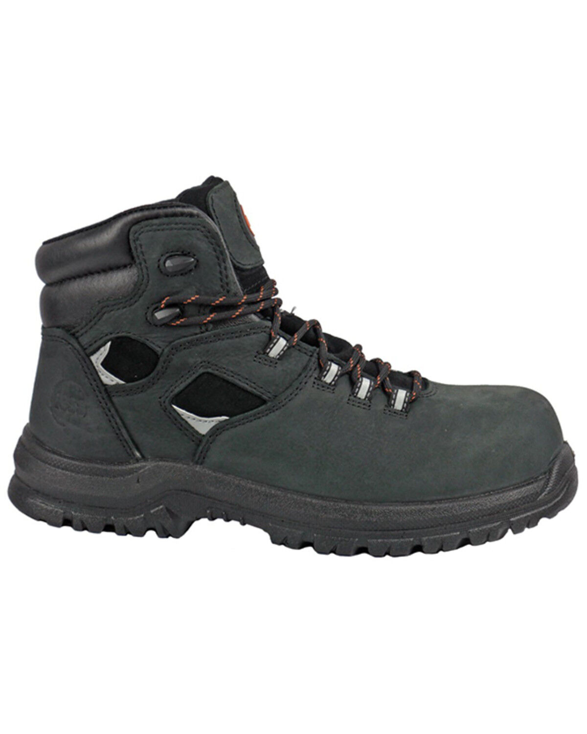 Image #2 - Hoss Men's Lorne 6" Lace-Up Work Boots - Composite Toe, Black, hi-res