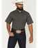 Image #1 - Cody James Men's Shiloh Micro Floral Print Short Sleeve Button-Down Stretch Western Shirt - Tall, Black, hi-res