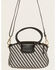 Image #2 - Hobo Women's Sheila Top Zip Crossbody Bag, Black/white, hi-res