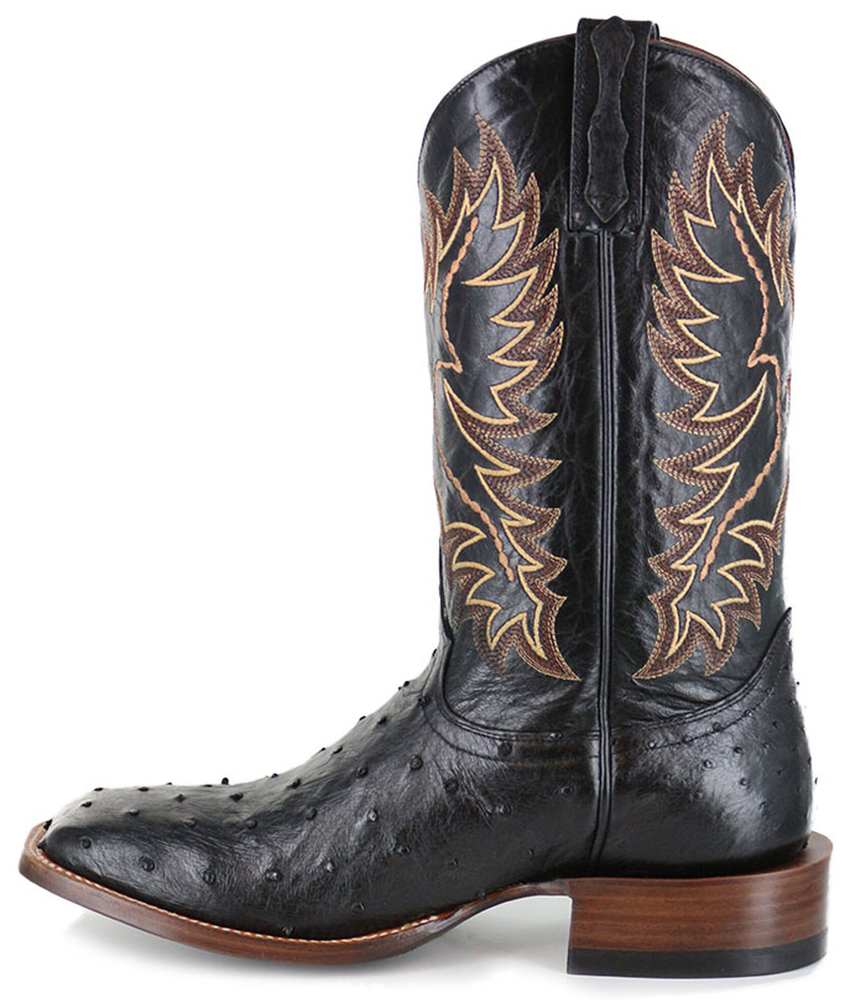 Cody James Men s Full Quill Ostrich Exotic Boots Wide Square Toe Sheplers