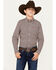 Ariat Boys' Osman Print Classic Fit Long Sleeve Button Down Western Shirt, Pink, hi-res