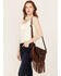 Image #1 - Idyllwind Women's Lenora Longhorn Tooled Leather Crossbody Bag, Brown, hi-res