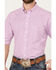 Resistol Men's Davie Checkered Print Short Sleeve Button Down Western Shirt, Light Purple, hi-res
