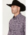 Image #2 - Cinch Men's Paisley Print Long Sleeve Button-Down Western Shirt, Purple, hi-res