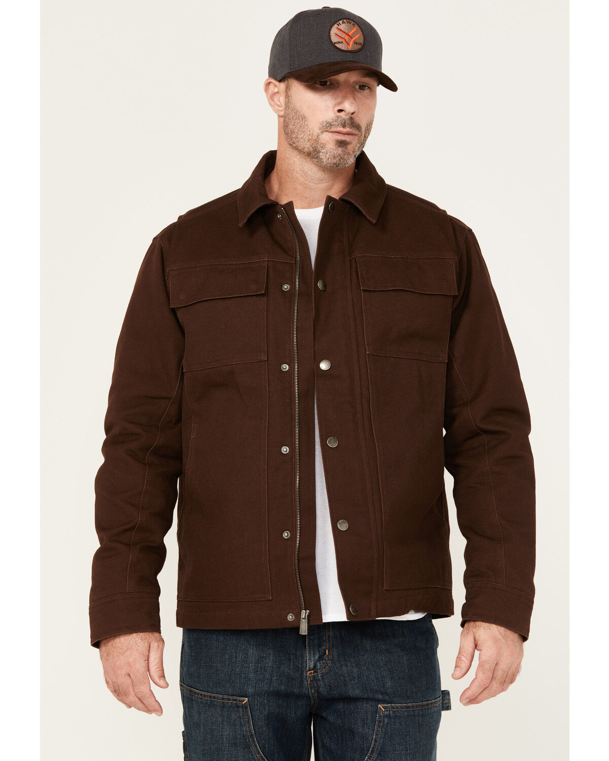 Image #1 - Lucky Brand Workwear Men's Chore Insulated Canvas Work Jacket, Brown, hi-res