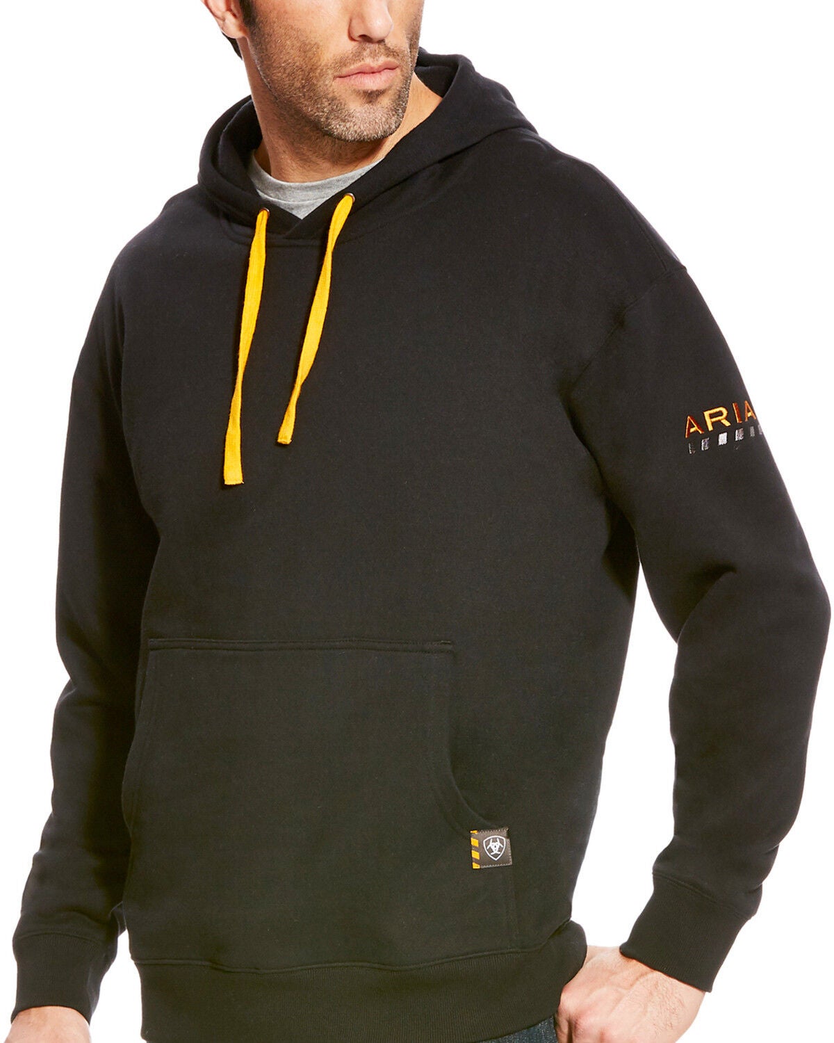Ariat Men's Rebar Logo Hoodie, Black, hi-res