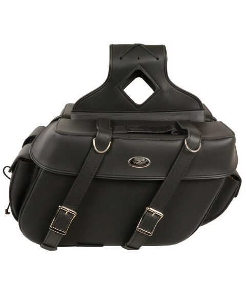 Image #2 - Milwaukee Leather Large Zip-Off Throw Over Saddle Bag, Black, hi-res