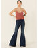 Mystree Women's Sweater-Knit Lace-Up Cami , Coral, hi-res