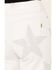 Image #4 - Vibrant Denim Women's Rhinestone Star High Rise Wide Leg Jeans, White, hi-res