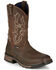 Image #1 - Tony Lama Men's Anchor Water Buffalo Soft Western Work Boots - Broad Square Toe, Brown, hi-res