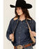 Image #2 - Kimes Ranch Women's Striped Print Sherpa Lined Denim Jacket, Blue, hi-res
