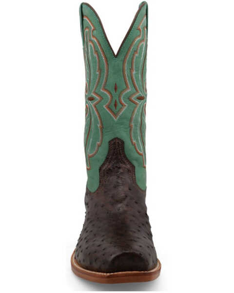 Image #4 - Twisted X Men's Reserve Exotic Full Quill Ostrich Western Boots - Square Toe , Jade, hi-res