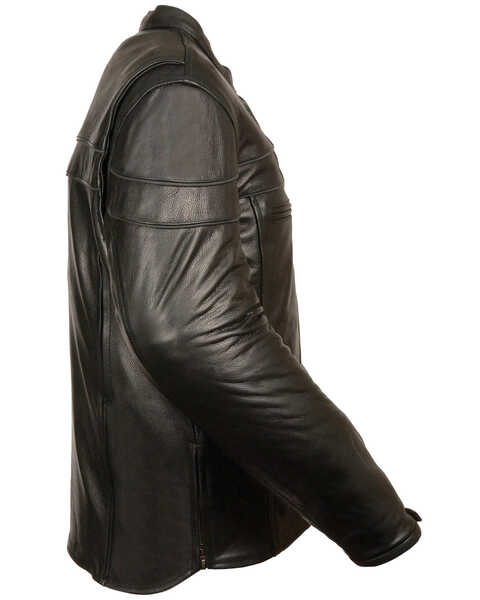 Image #2 - Milwaukee Leather Men's Sporty Scooter Crossover Jacket, Black, hi-res