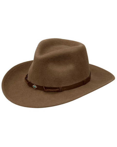 Black Creek Men's Putty Crushable Felt Rancher Hat , Cream, hi-res