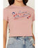 Image #3 - Girl Dangerous Women's Western Dream Short Sleeve Baby Tee, Pink, hi-res