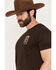 Image #3 - RANK 45&reg; Men's Barbed Wire Steer Head Short Sleeve Graphic T-Shirt, Dark Brown, hi-res