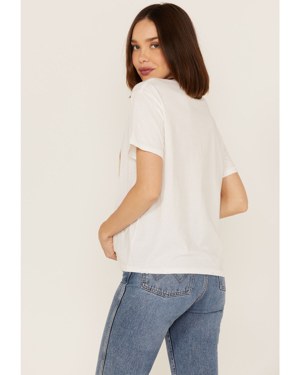 Image #4 - Hooey Women's Boot Barn Exclusive Music Short Sleeve Graphic Tee, Cream, hi-res