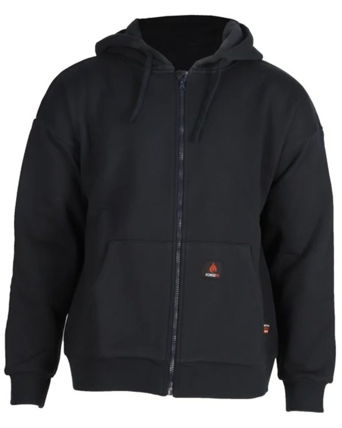 Forge Workwear Women's FR Zip-Up Hooded Jacket, Navy, hi-res