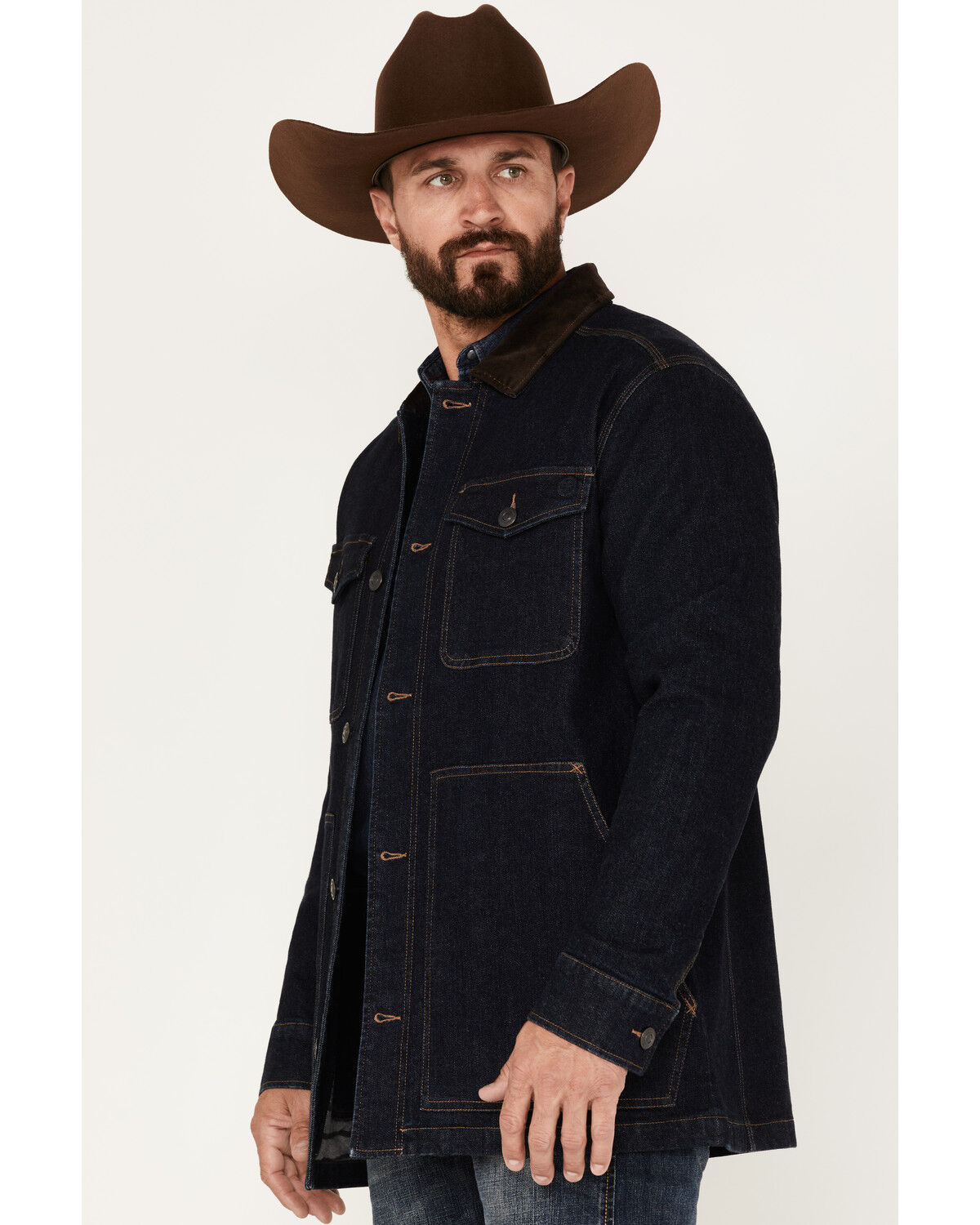 Blue Ranchwear Men's Rancher Flannel Lined Denim Jacket Blue Ranchwear Men's Rancher Flannel Lined Denim Jacket