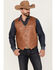 Moonshine Spirit Men's Redhawk Woven Button Down Western Vest , Rust Copper, hi-res