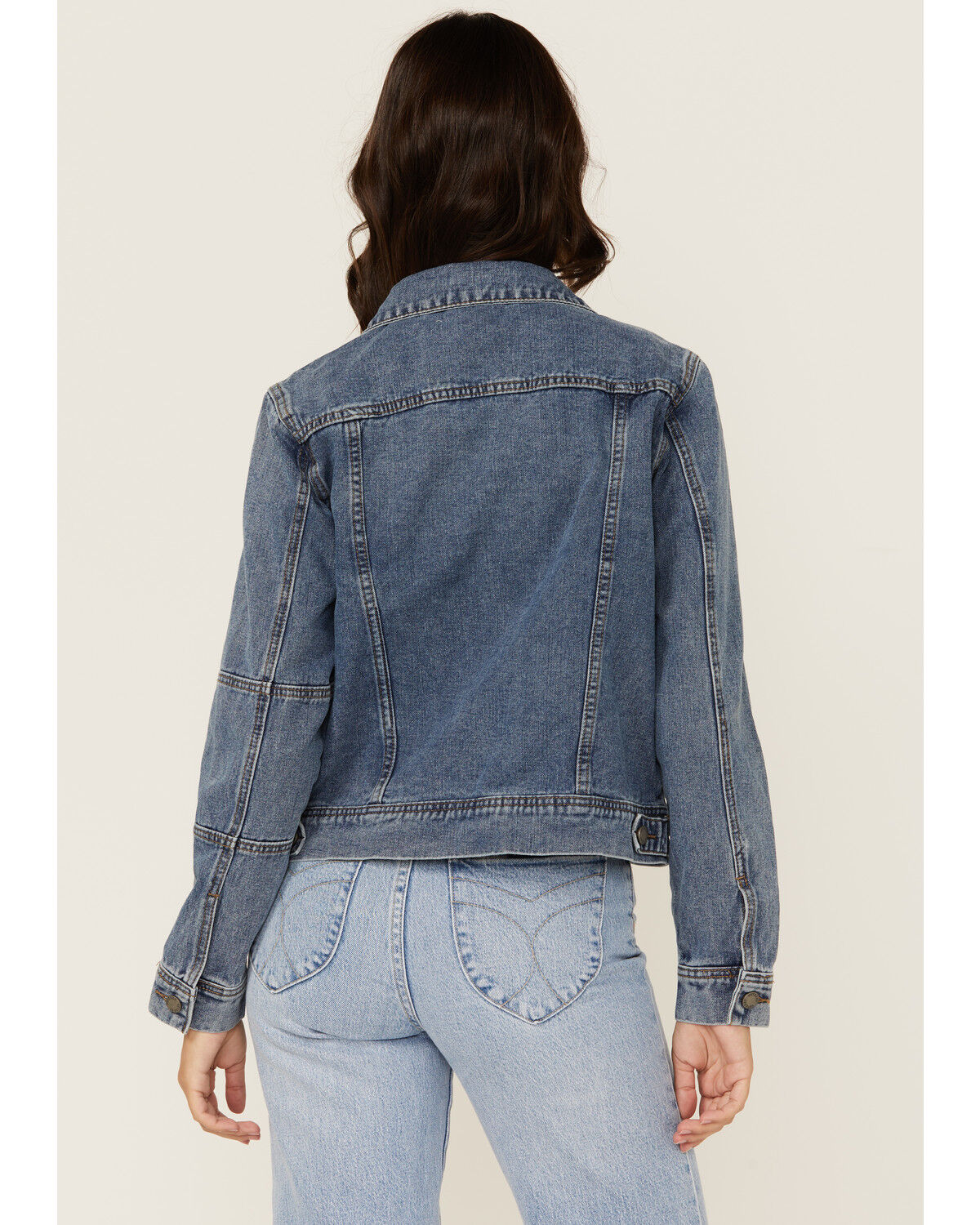 Image #4 - Veveret Women's Medium Wash Denim Jacket, Medium Wash, hi-res
