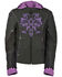 Image #1 - Milwaukee Leather Women's 3/4 Jacket With Reflective Tribal Decal, , hi-res