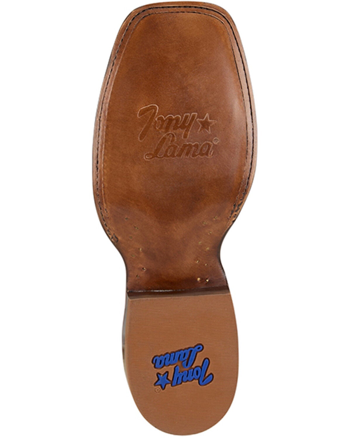 Image #7 - Tony Lama Women's Helena Western Boots - Broad Square Toe, Cognac, hi-res