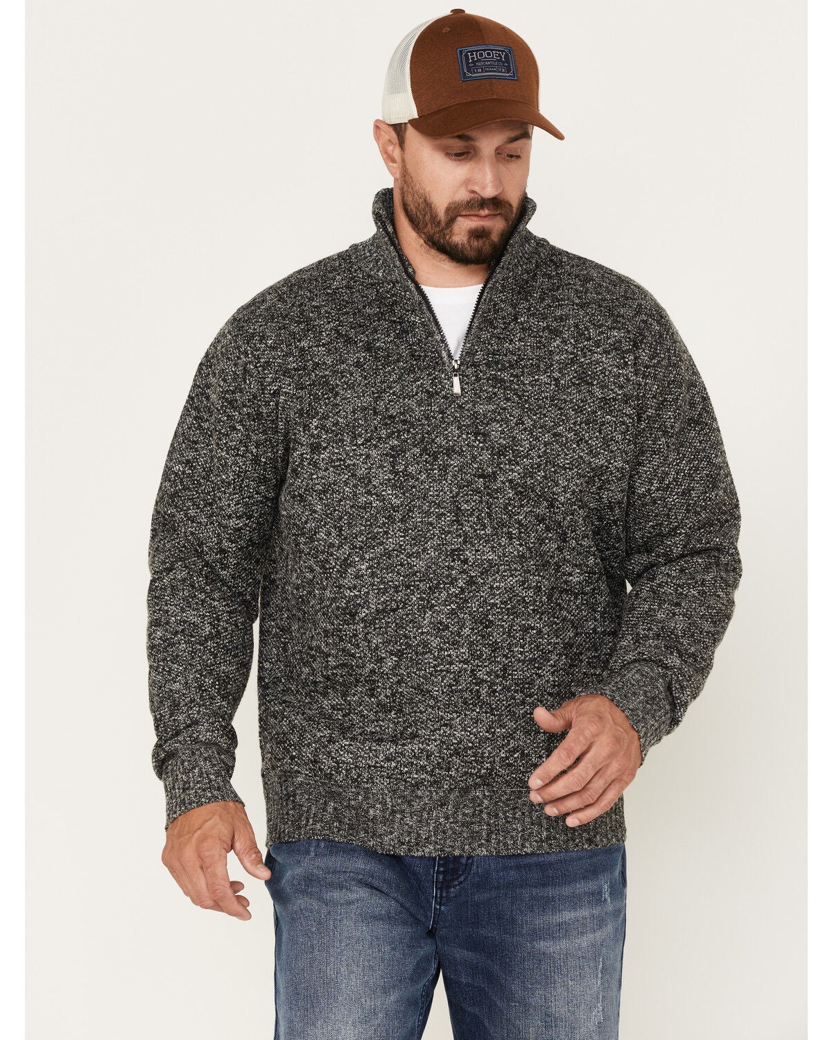 Image #1 - Pacific Teaze Men's 1/4 Zip Pullover Plaid Lined Bonded Sweater, , hi-res