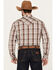 Image #4 - Cody James Men's Day Trip Plaid Print Long Sleeve Western Snap Shirt, Brown, hi-res