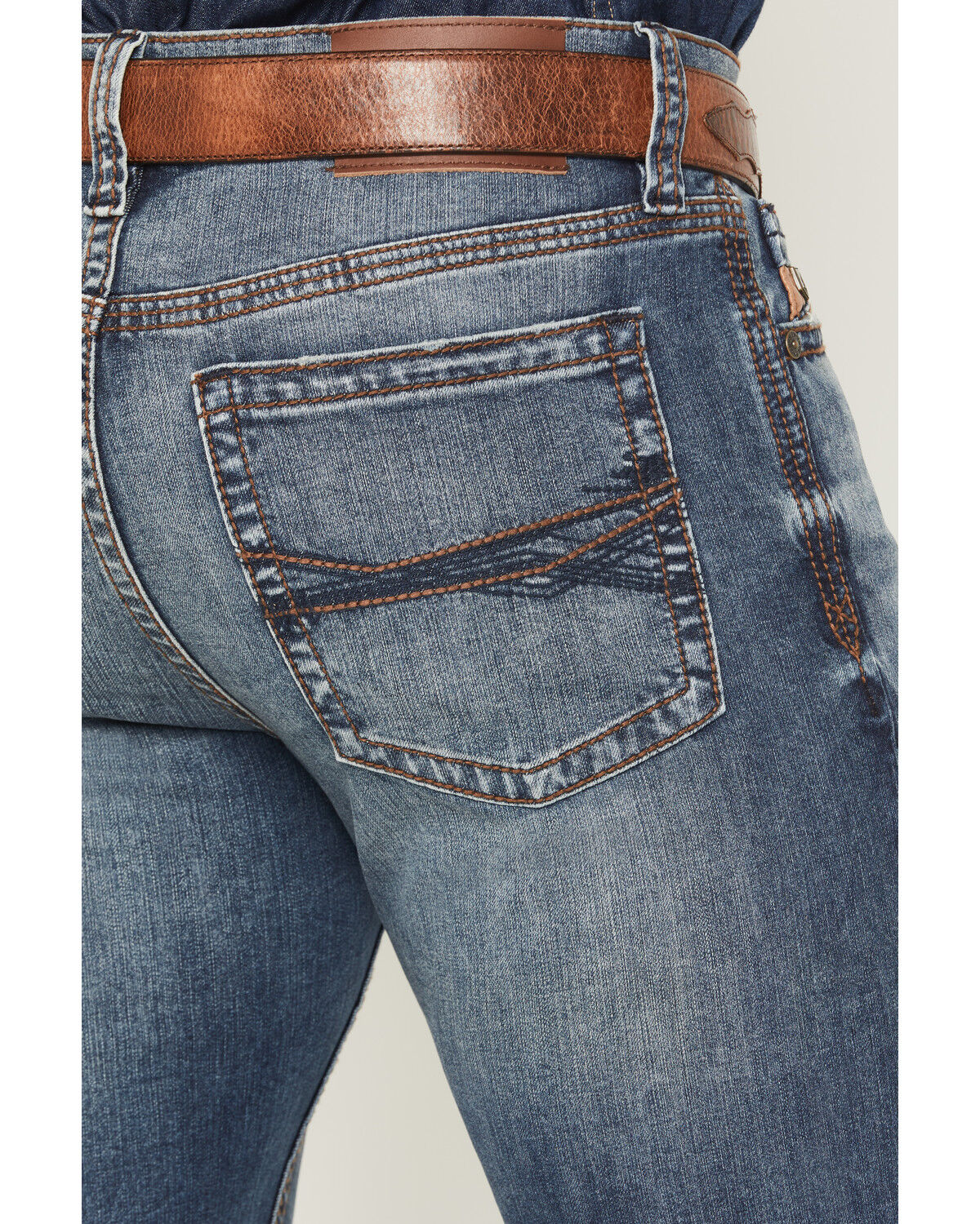 Image #4 - RANK 45® Men's Yuma Wash Ambush Slim Straight Stretch Denim Jeans, Medium Wash, hi-res