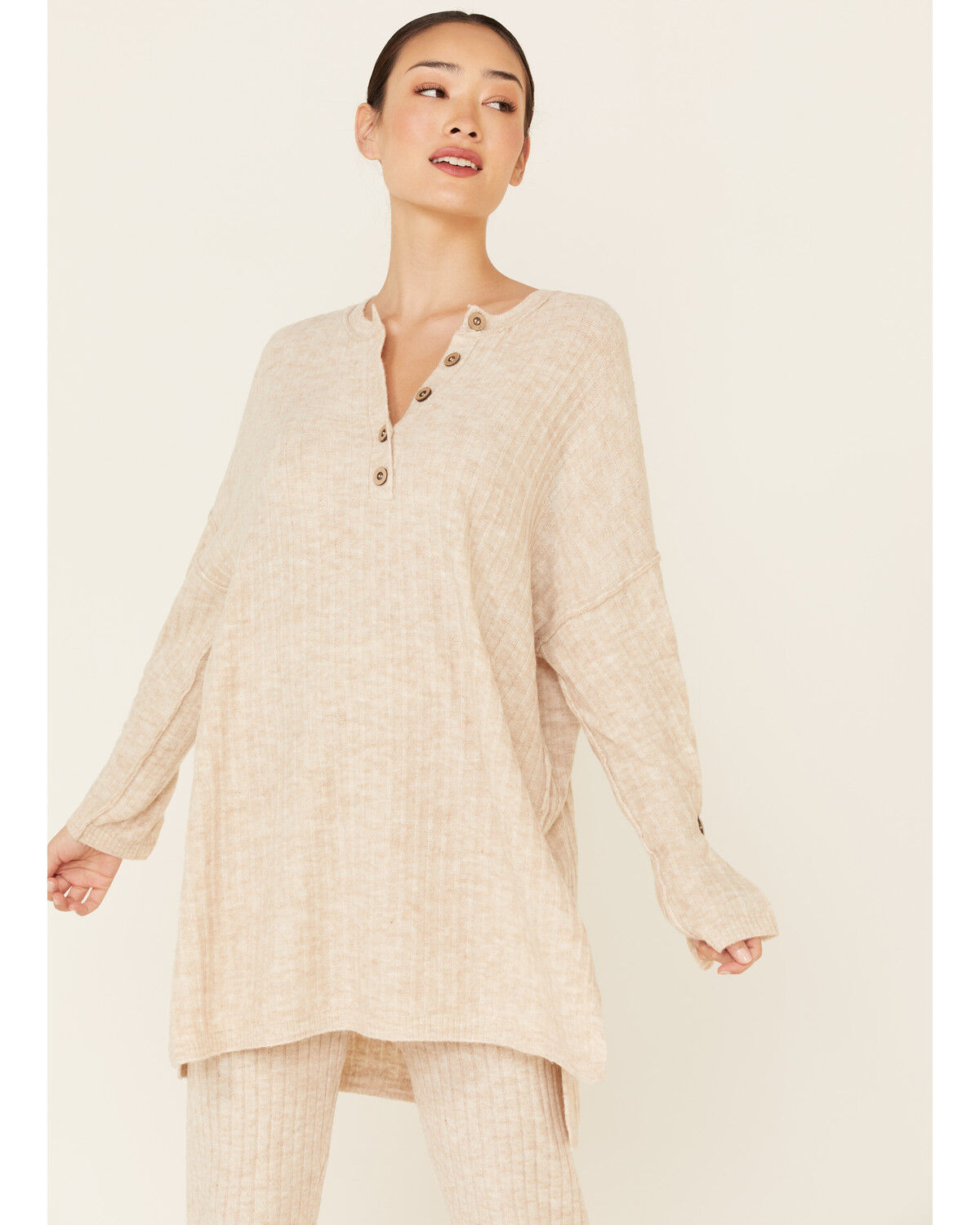 Image #2 - Free People Women's Around The Clock Jogger Sweatpants, Oatmeal, hi-res