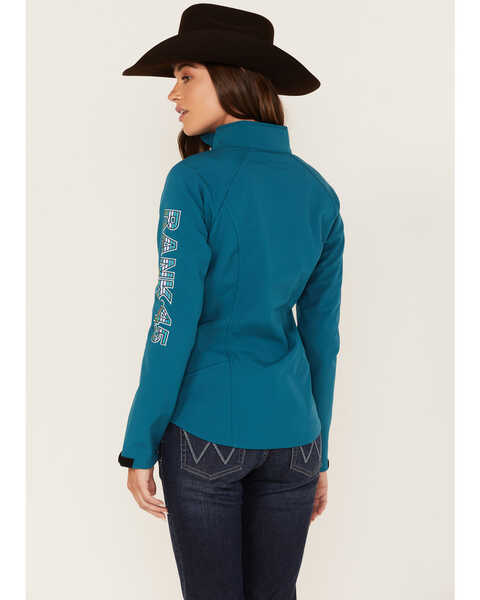 Image #4 - RANK 45® Women's Walla Striped Logo Softshell Jacket, Royal Blue, hi-res
