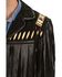 Image #2 - Scully Men's Bone Beaded Fringe Leather Jacket, Black, hi-res
