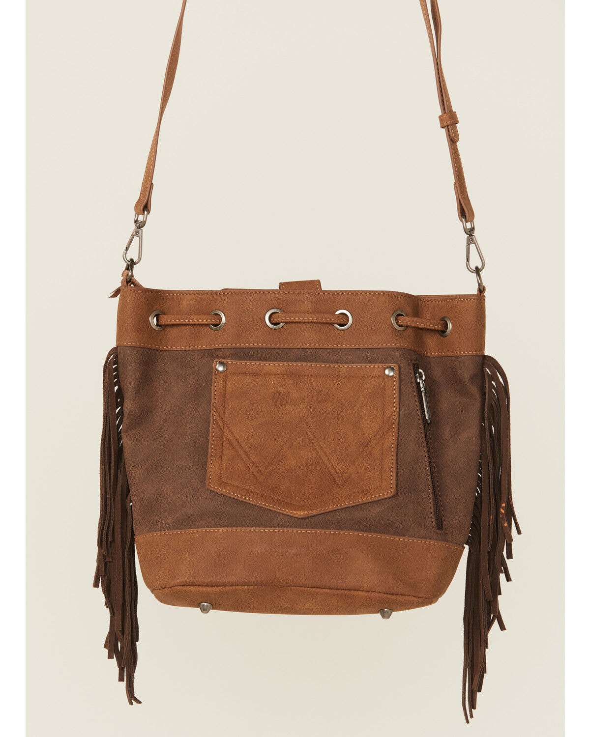 Image #3 - Wrangler Women's Boot Barn Exclusive Braided Tote Bag, Brown, hi-res